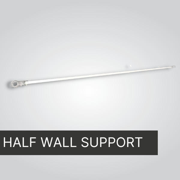 Half wall support bar